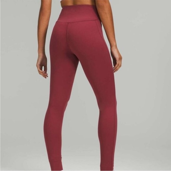 Lululemon Red Mauve Base Pace High-Rise Running Tight / Legging | Size 14, 25” - Picture 2 of 7
